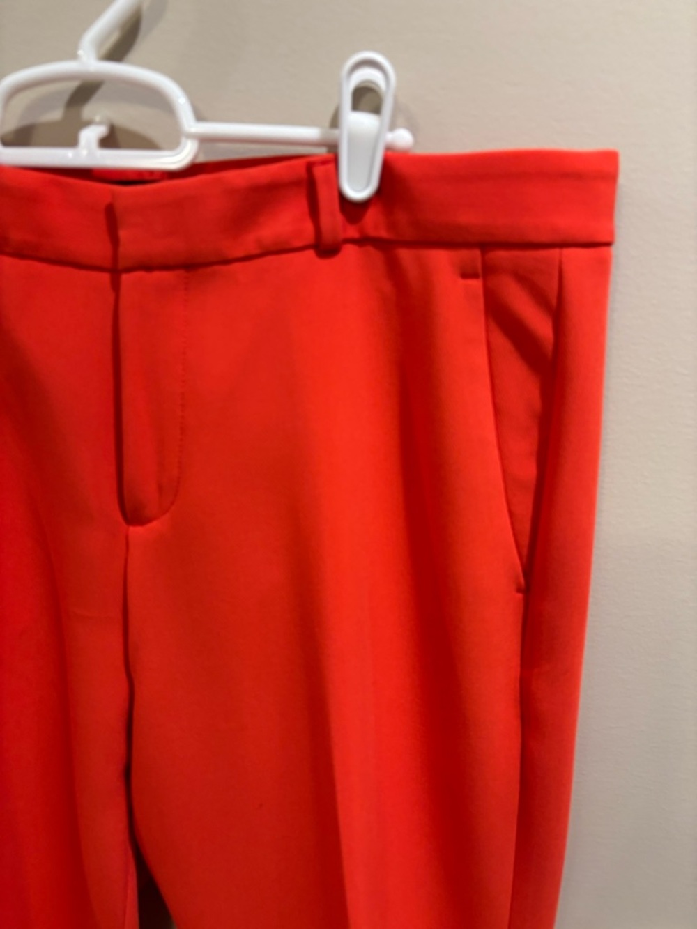 Banana Republic Vibrant Orange-Red Tailored Logan Pants NWOT - Picture 2 of 5